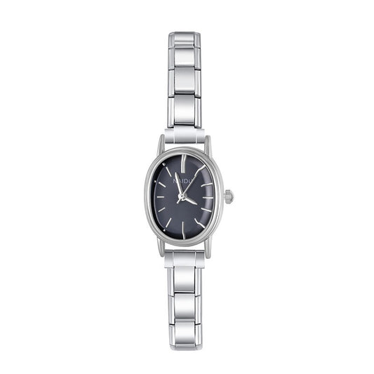 Silva Grace – Charcoal Grey Dial Silver Women's Watch | Italycharm – Italian charm watch by Italycharm