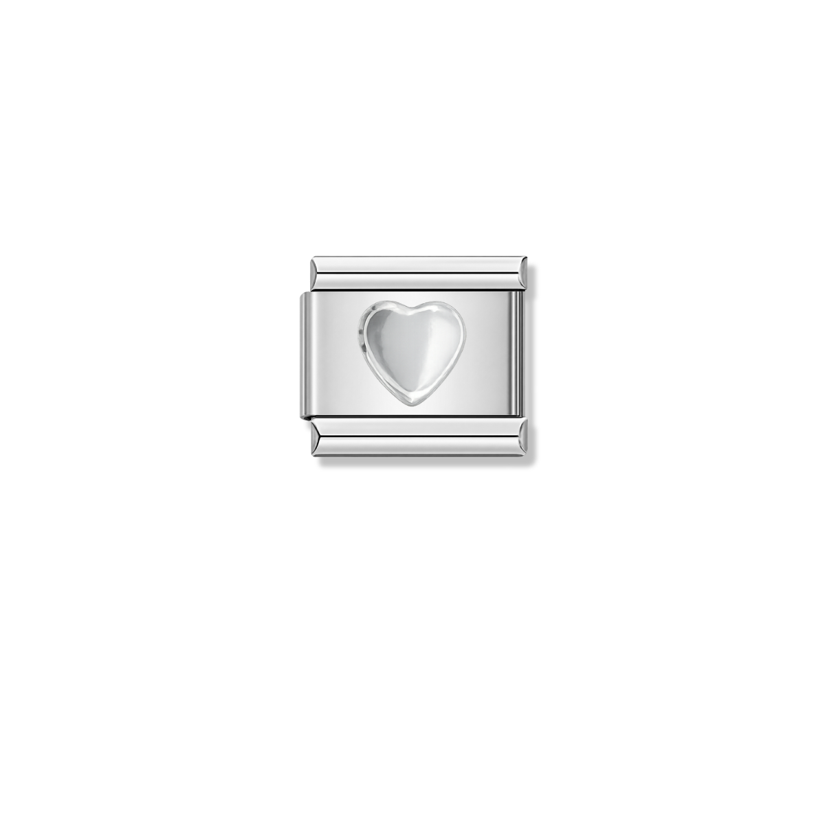 Silver Heart – silver Italian charm by Italycharm