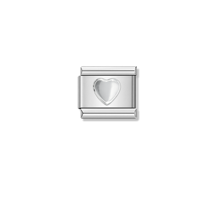 Silver Heart – silver Italian charm by Italycharm
