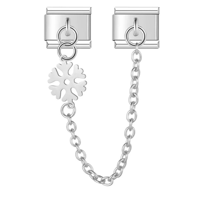 Silver Snowflake - Silver Chain Charm