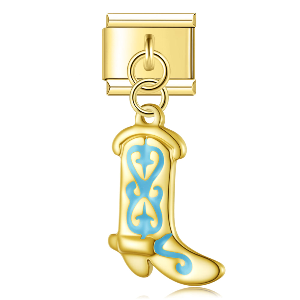 Sky Savannah Boot - Gold Italian Pendant Charm