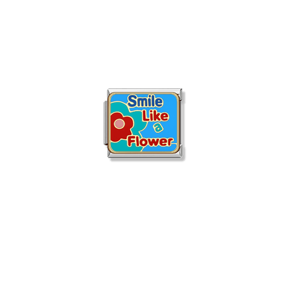 Smile Like a Flower – silver Italian charm by Italycharm