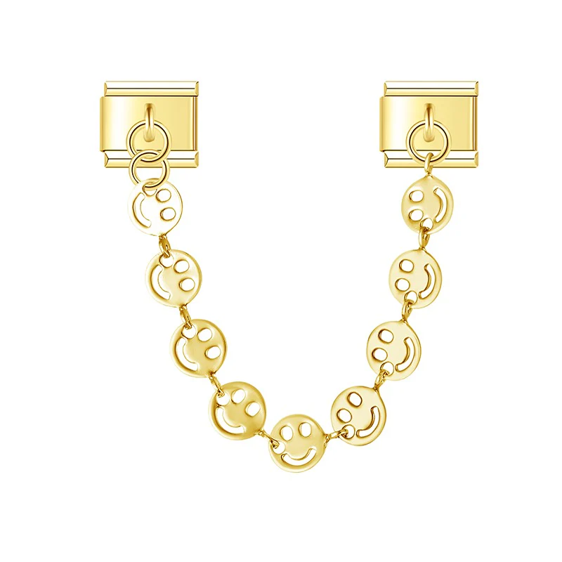 Smiley - Gold Chain Charm