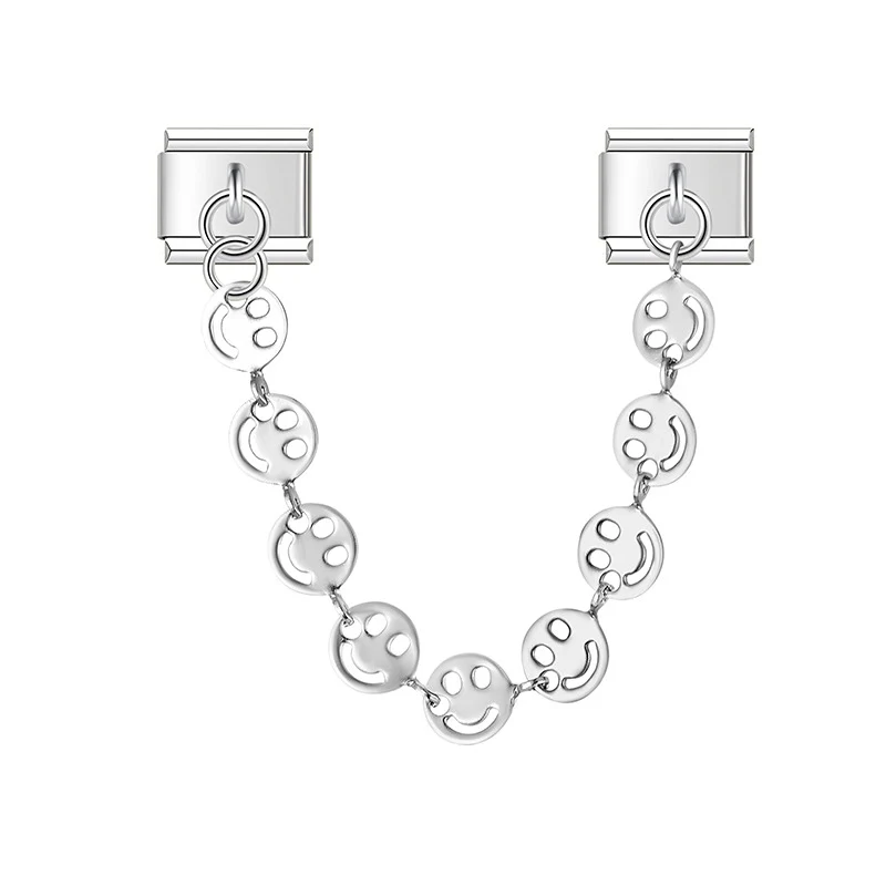 Smiley - Silver Chain Charm