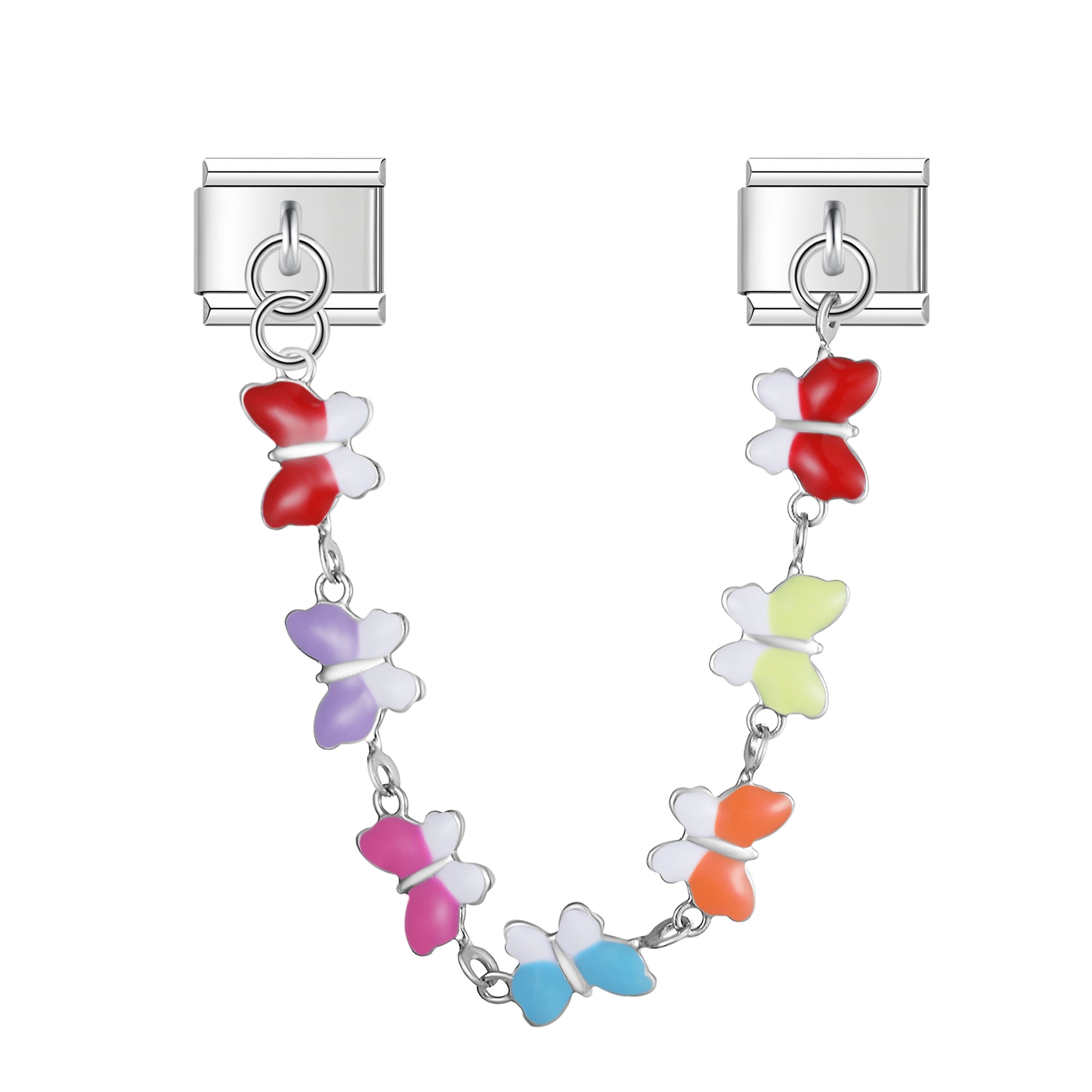 Social Butterfly – Silver Chain Charm
