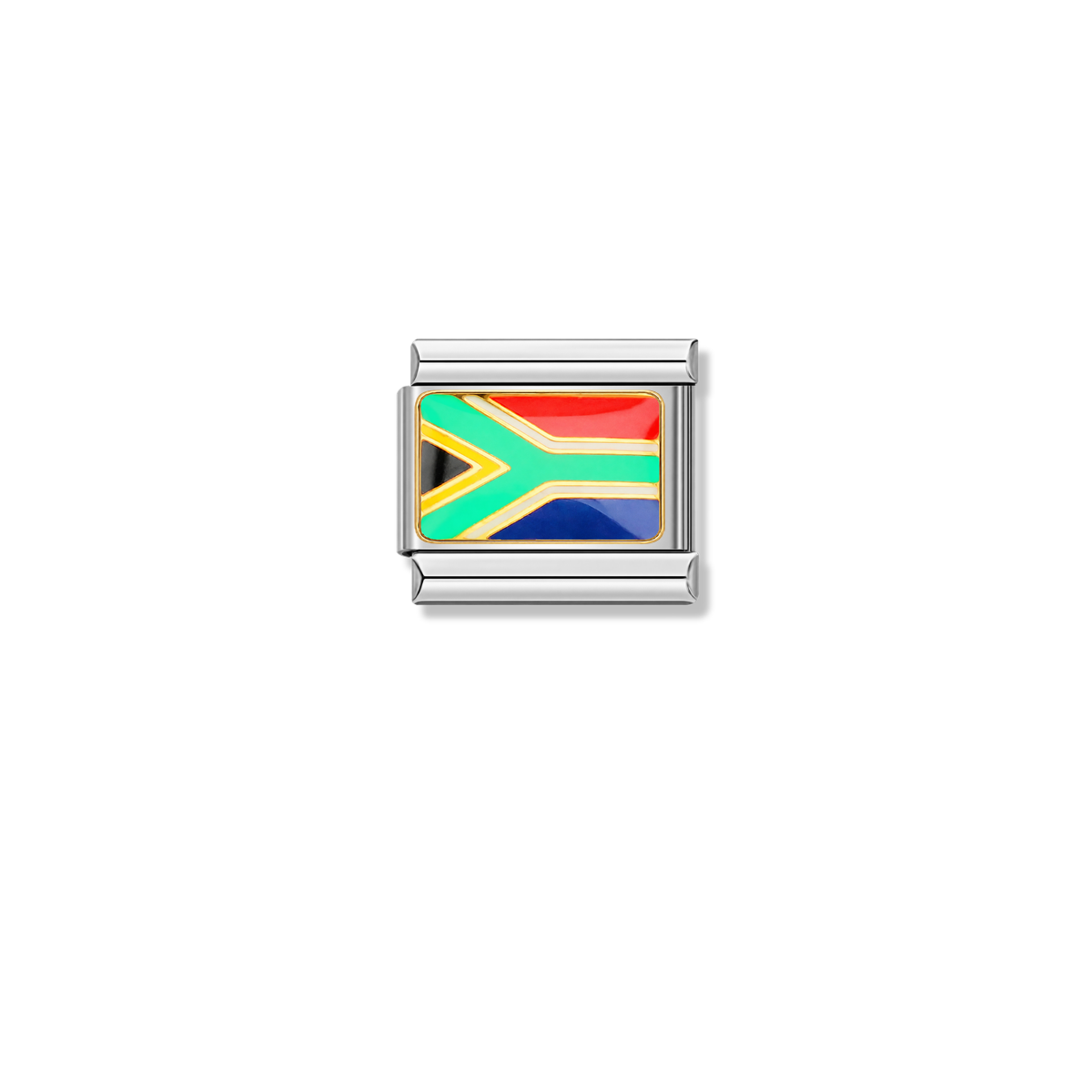 South Africa Flag – silver Italian charm by Italycharm