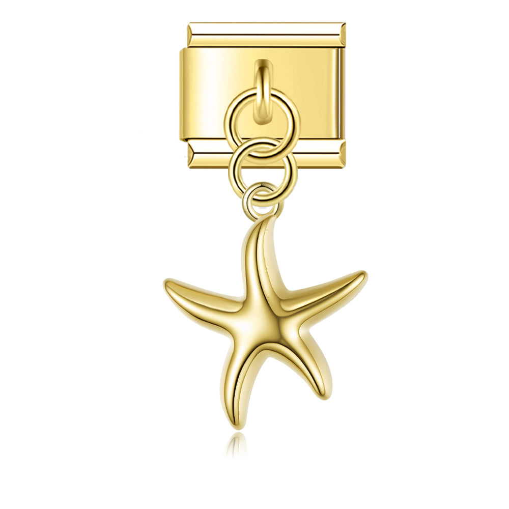 Starfish – Gold Italian Pendant Charm