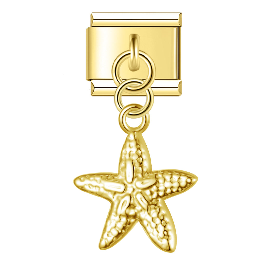 Starfish – Gold Italian Pendant Charm