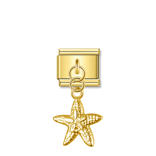 Starfish – Gold Italian Pendant Charm – Italian charm by Italycharm