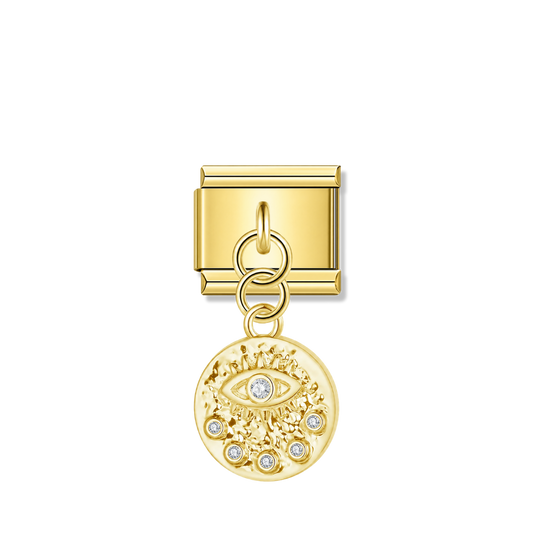 Starlight Gaze – gold Italian pendant charm by Italycharm