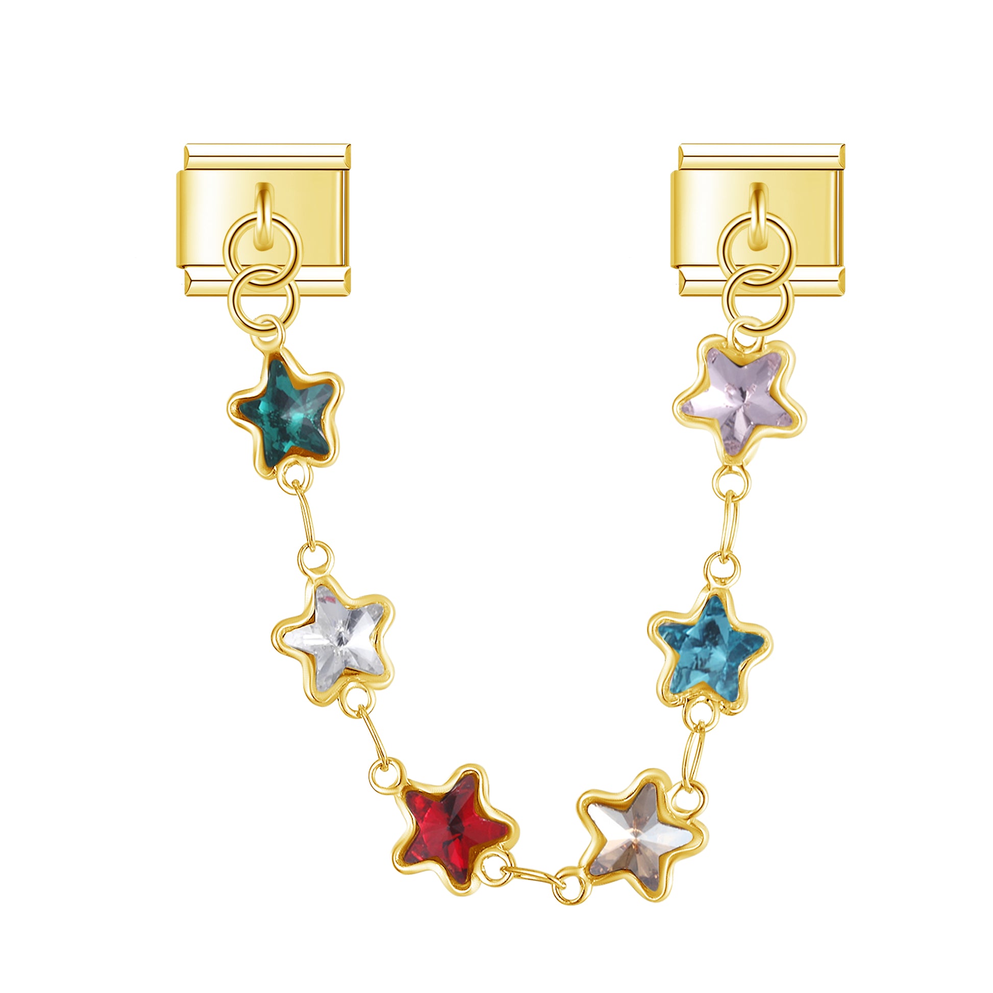 Starlight with CZ – Gold Chain Charm