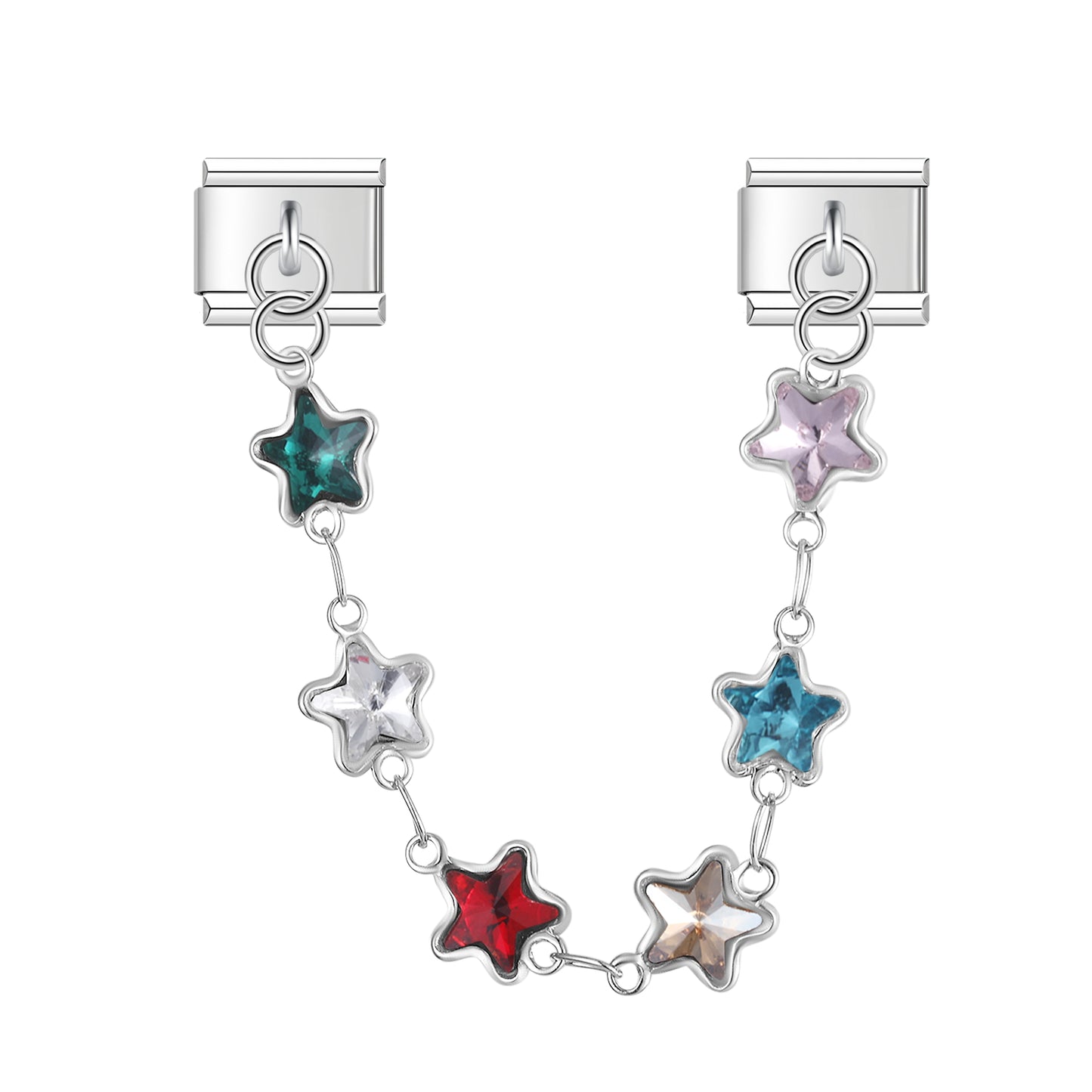 Starlight with CZ – Silver Chain Charm