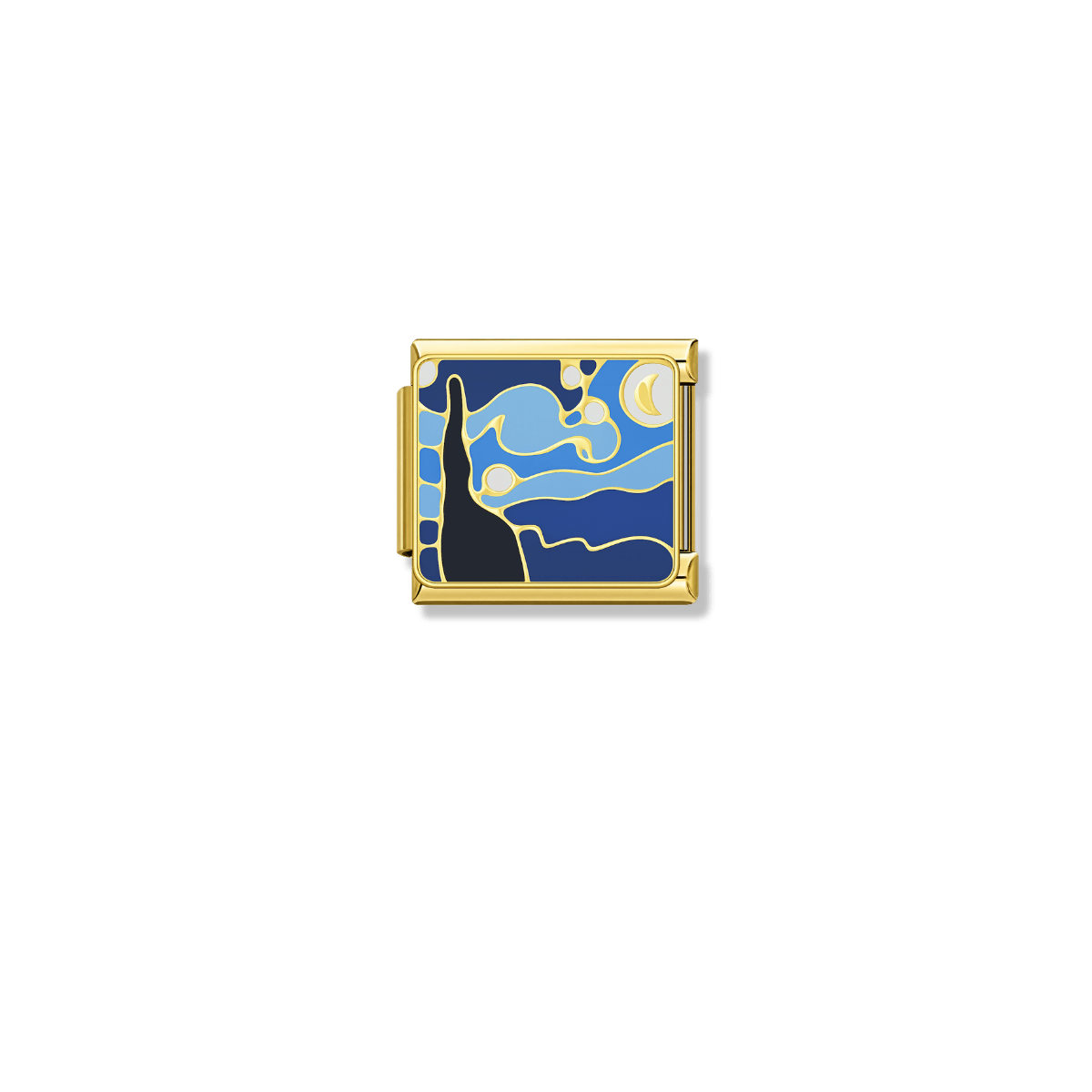 Starry Night – gold Italian charm by Italycharm