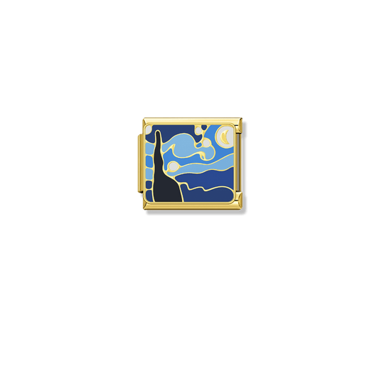 Starry Night - Gold Charm