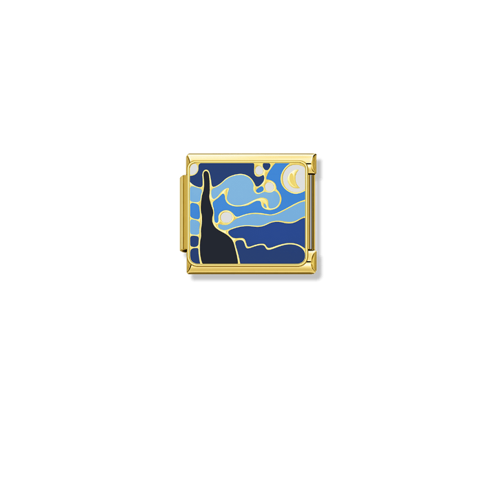 Starry Night - Gold Charm