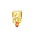 Sunset Teardrop Crab - Gold Pendant Charm