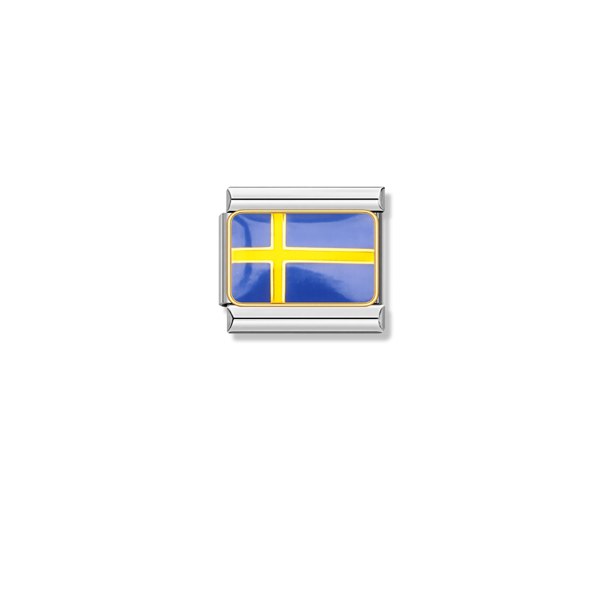 Sweden Flag – silver Italian charm by Italycharm