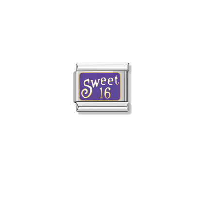 Sweet 16 – silver Italian charm by Italycharm