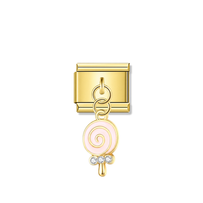 Sweet Baby Candy – gold Italian pendant charm by Italycharm