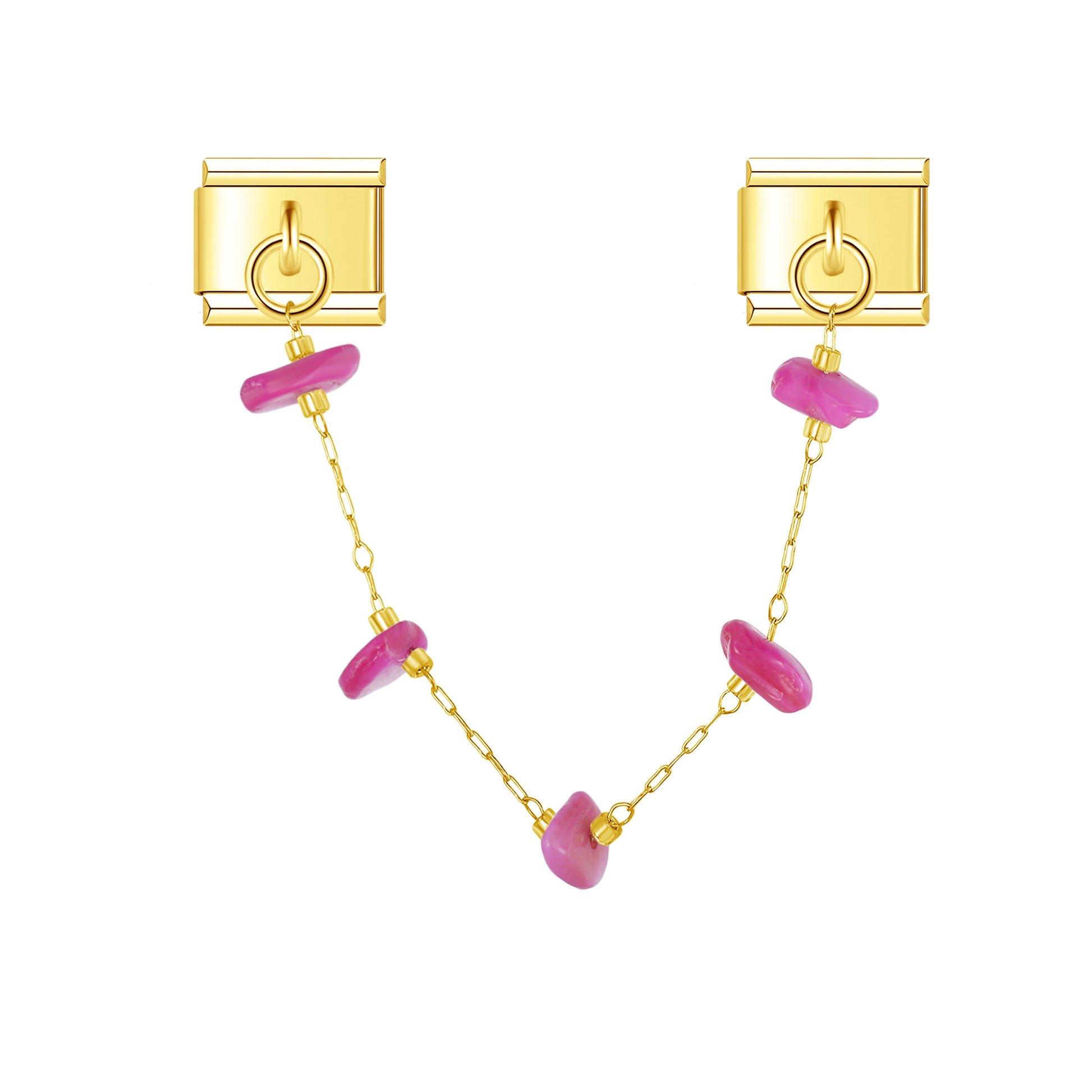 Sweet Passion Artisan Gem with gold chain charm