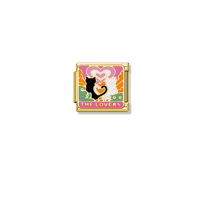 The Cat Lover – gold Italian charm by Italycharm