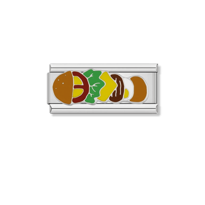 The Special Hamburger – silver Italian bar charm by Italycharm