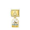 Tropical Sunset – Gold Italian Pendant Charm
