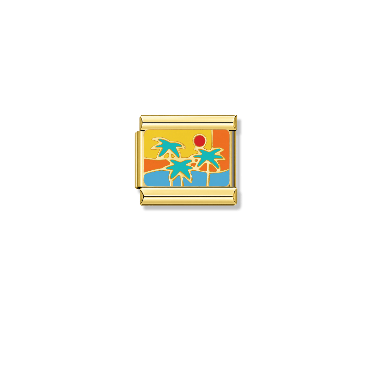 Tropical Twilight – gold Italian charm by Italycharm