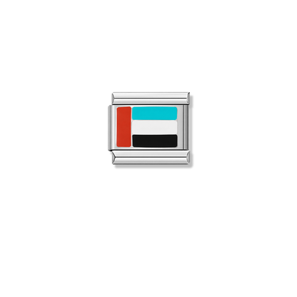 UAE Flag – silver Italian charm by Italycharm