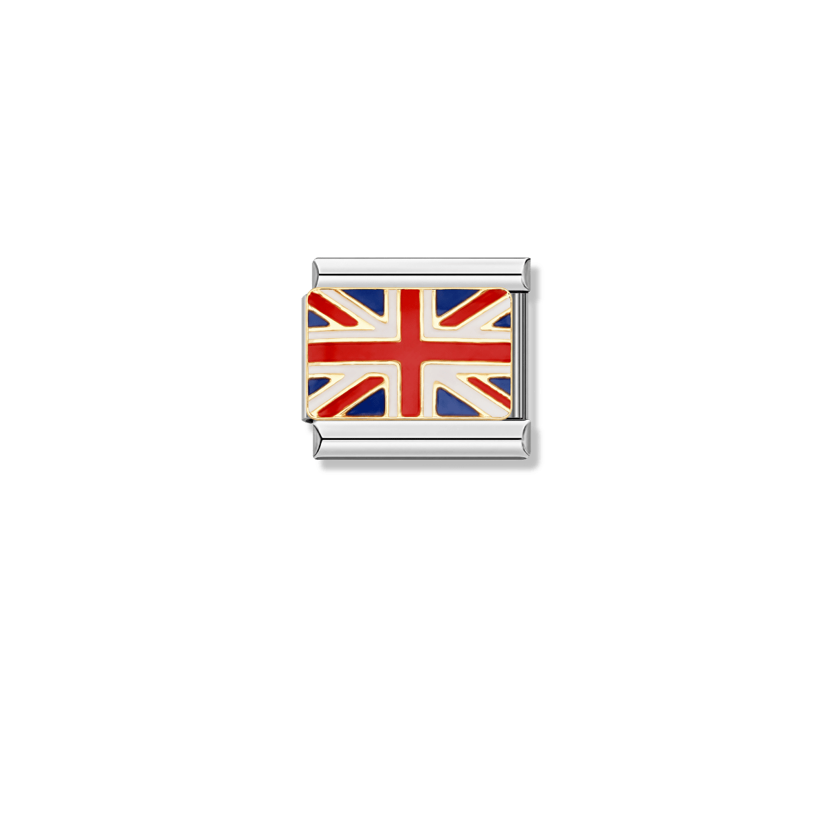 United Kingdom Flag – silver Italian charm by Italycharm