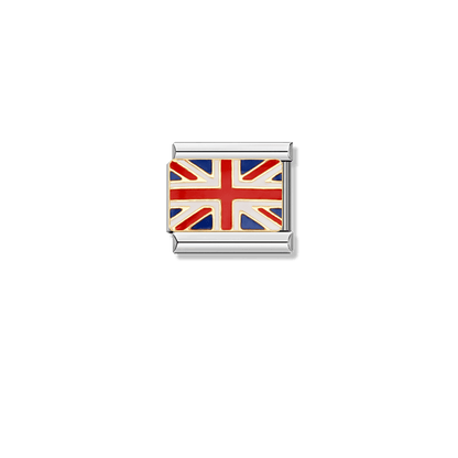 United Kingdom Flag – silver Italian charm by Italycharm