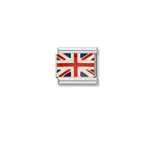 United Kingdom Flag – silver Italian charm by Italycharm
