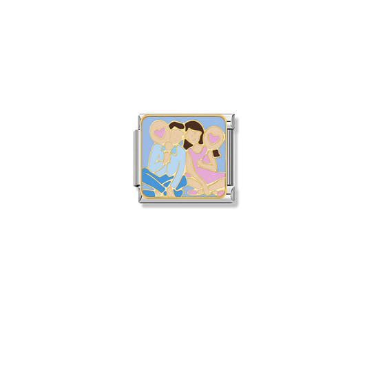 Valentine’s Pair – silver Italian charm by Italycharm
