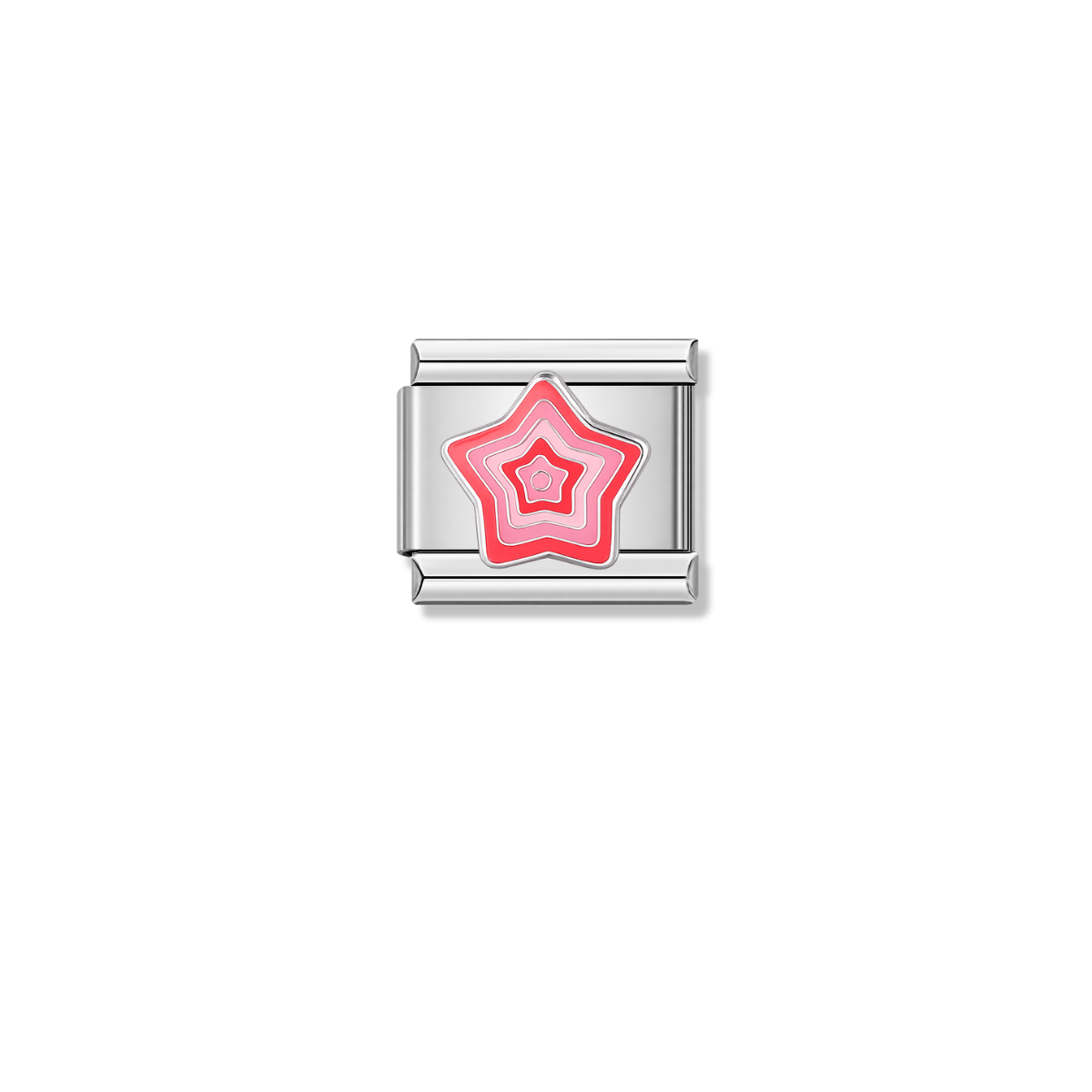 Vibrating Red Star – silver Italian charm by Italycharm