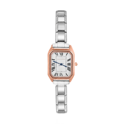 Vincenza Roma – Silver & Rose Women's Watch | Italycharm – Italian charm watch by Italycharm
