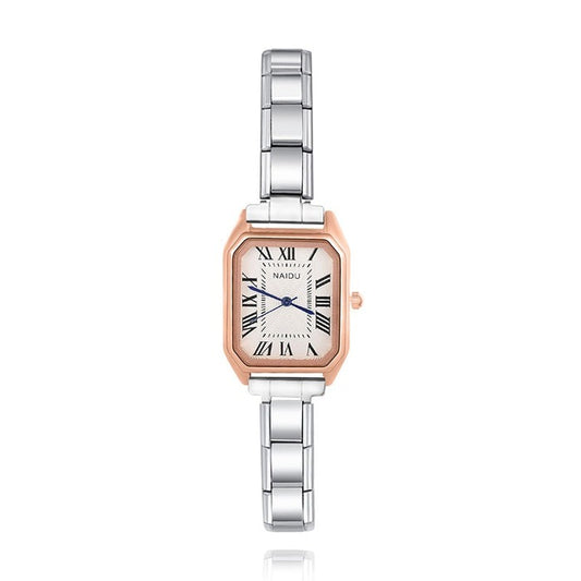 Vincenza Roma – Silver & Rose Women's Watch | Italycharm – Italian charm watch by Italycharm