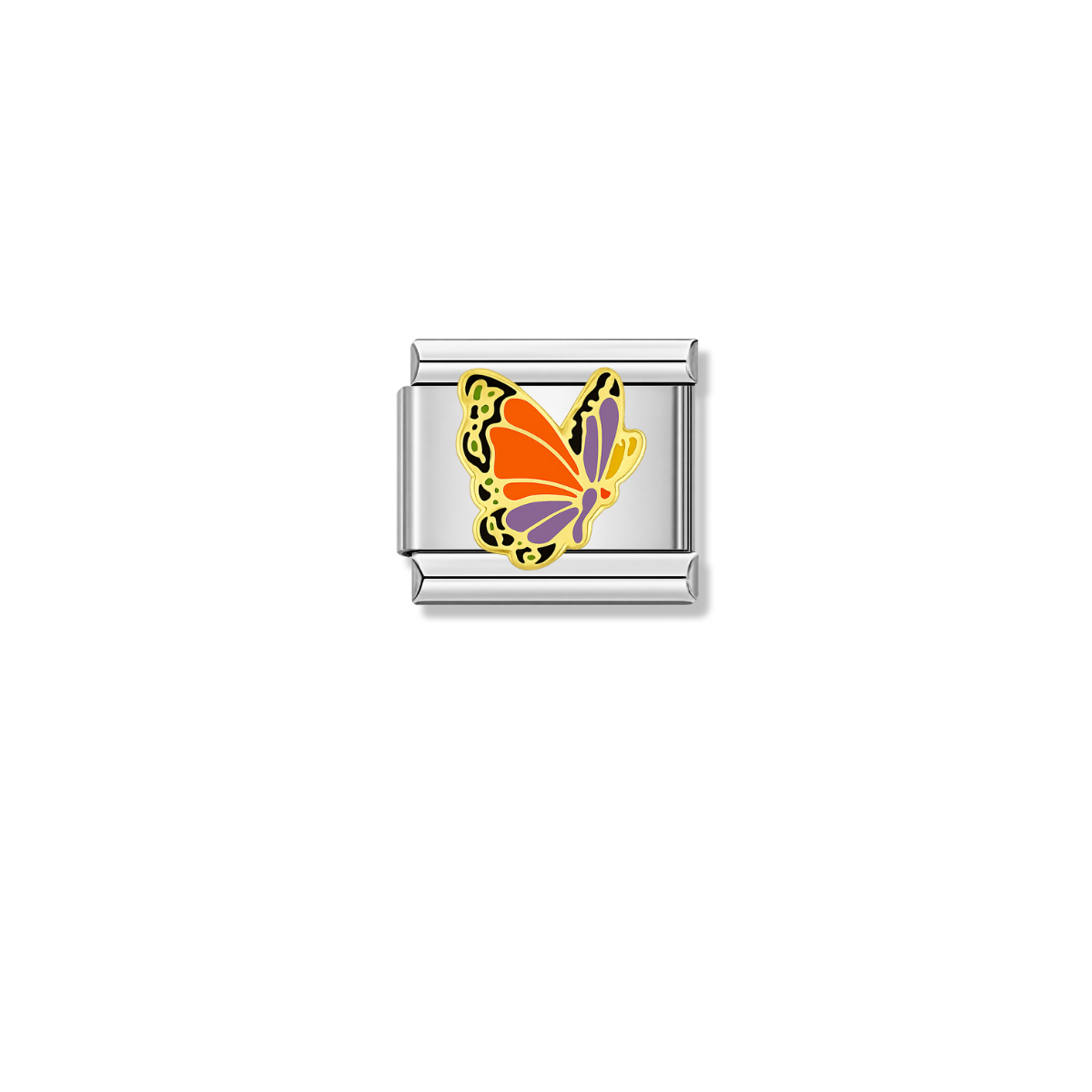 Violet Flame Butterfly – silver Italian charm by Italycharm