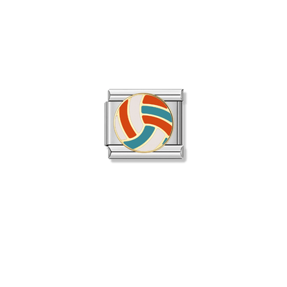 Volleyball – silver Italian charm by Italycharm