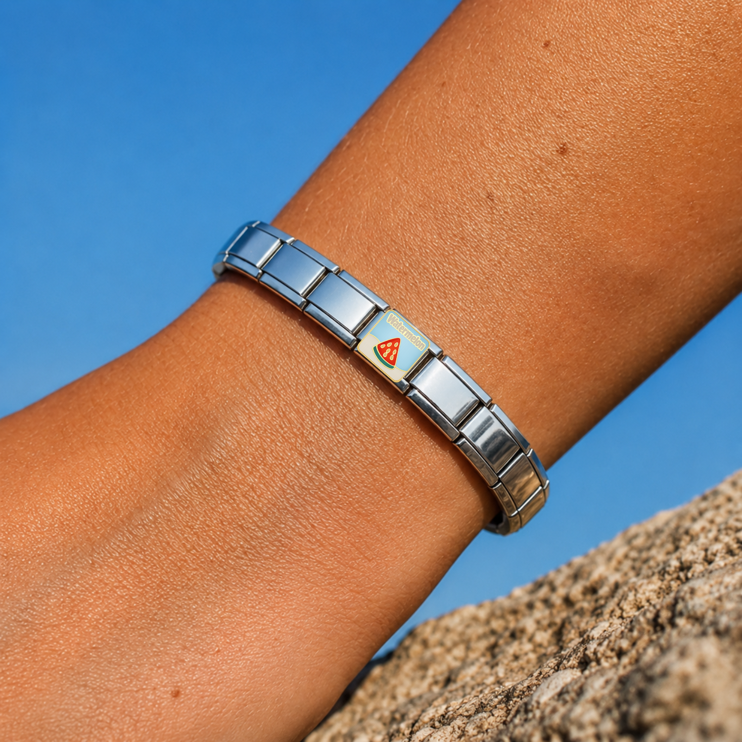 Watermelon – Silver Italian Charm