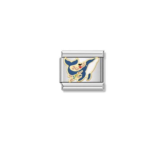 Whale Rider – Silver Italian Charm – Italian charm by Italycharm
