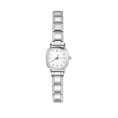 White Elegance Square Watches – Italian charm watch by Italycharm