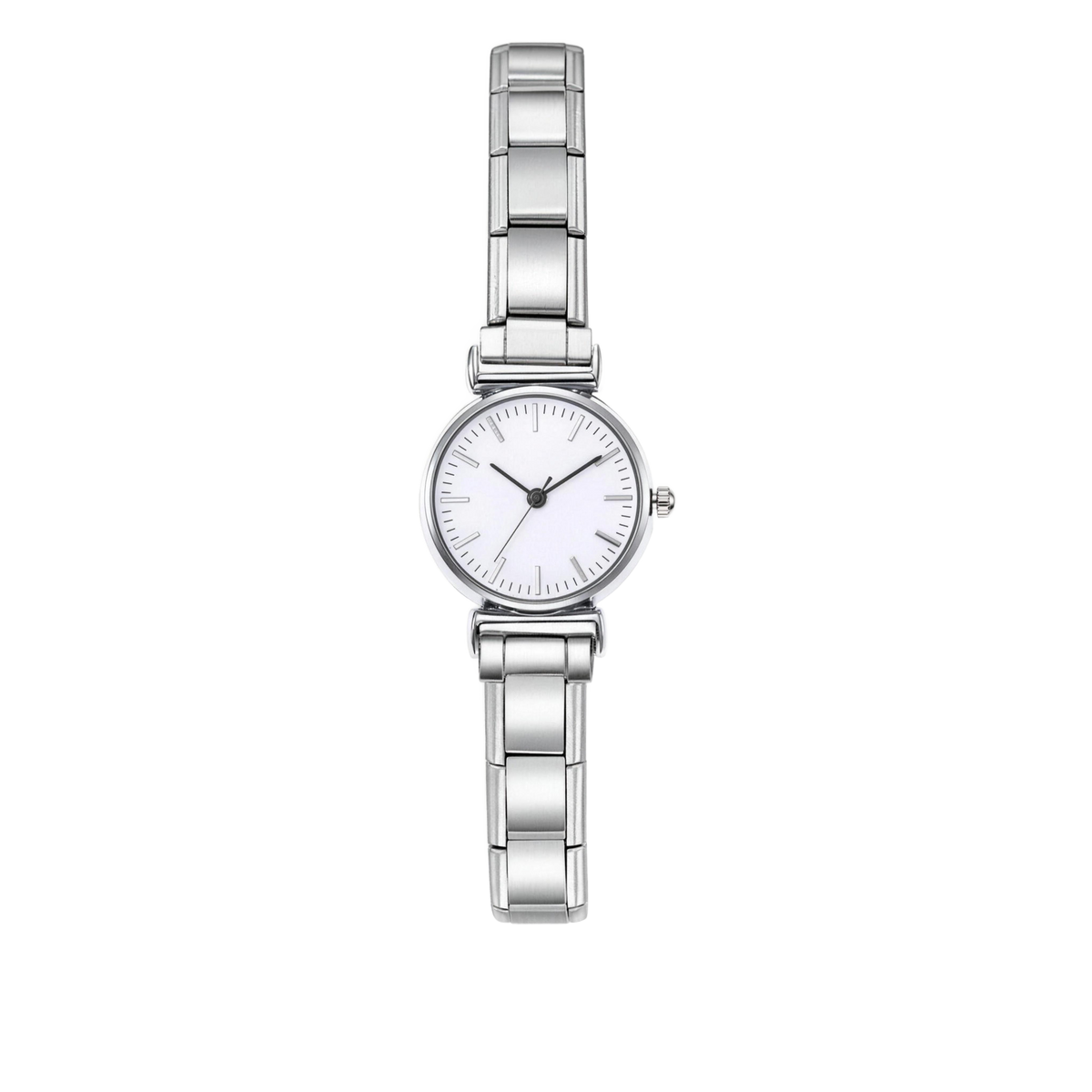 White Sleek Classic Watches – Italian charm watch by Italycharm