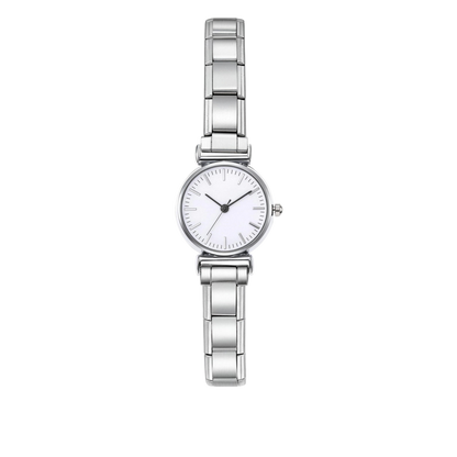 White Sleek Classic Watches – Italian charm watch by Italycharm
