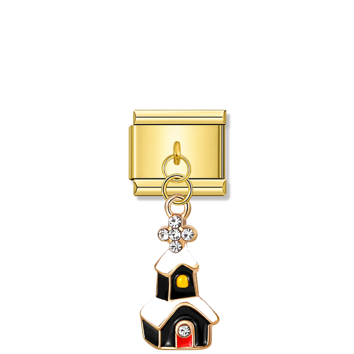 Winter Blessing – gold Italian pendant charm by Italycharm