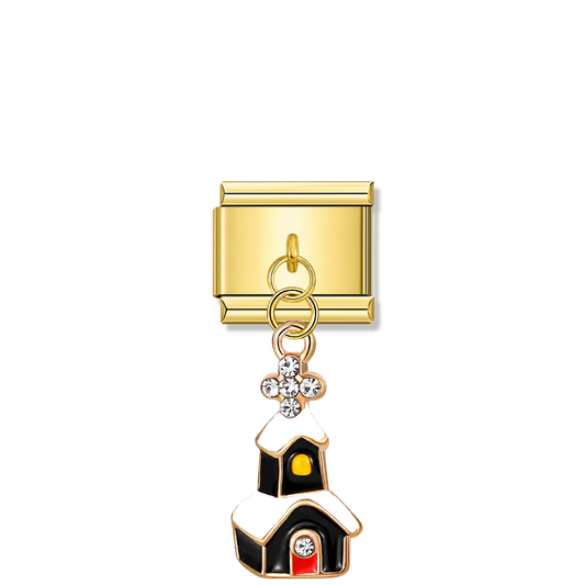 Winter Blessing – gold Italian pendant charm by Italycharm