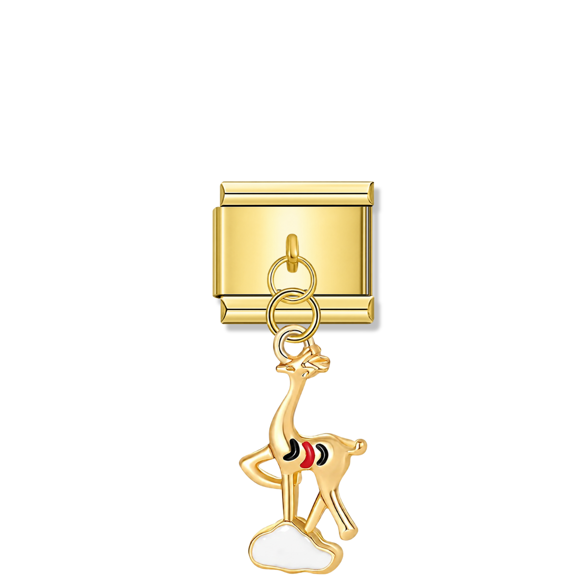 Yuletide Stag – gold Italian pendant charm by Italycharm