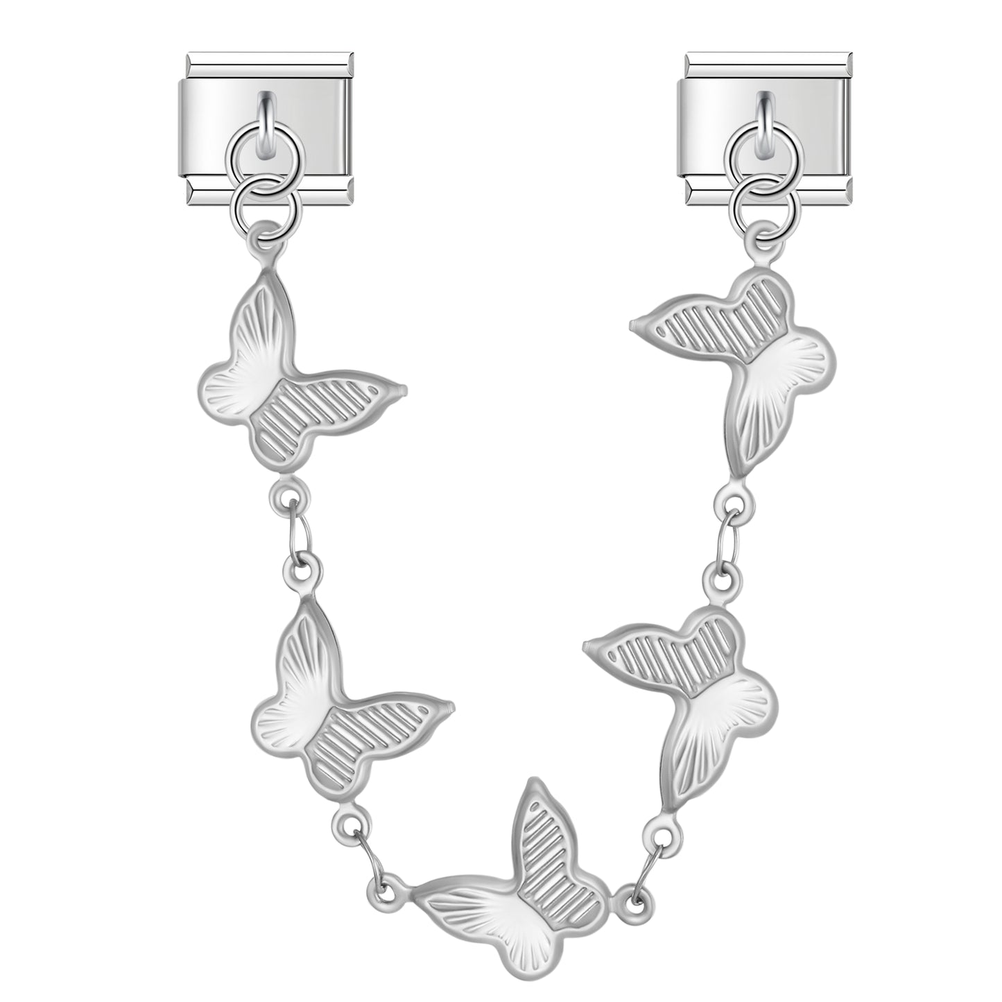 butterfly garden – Silver Chain Charm