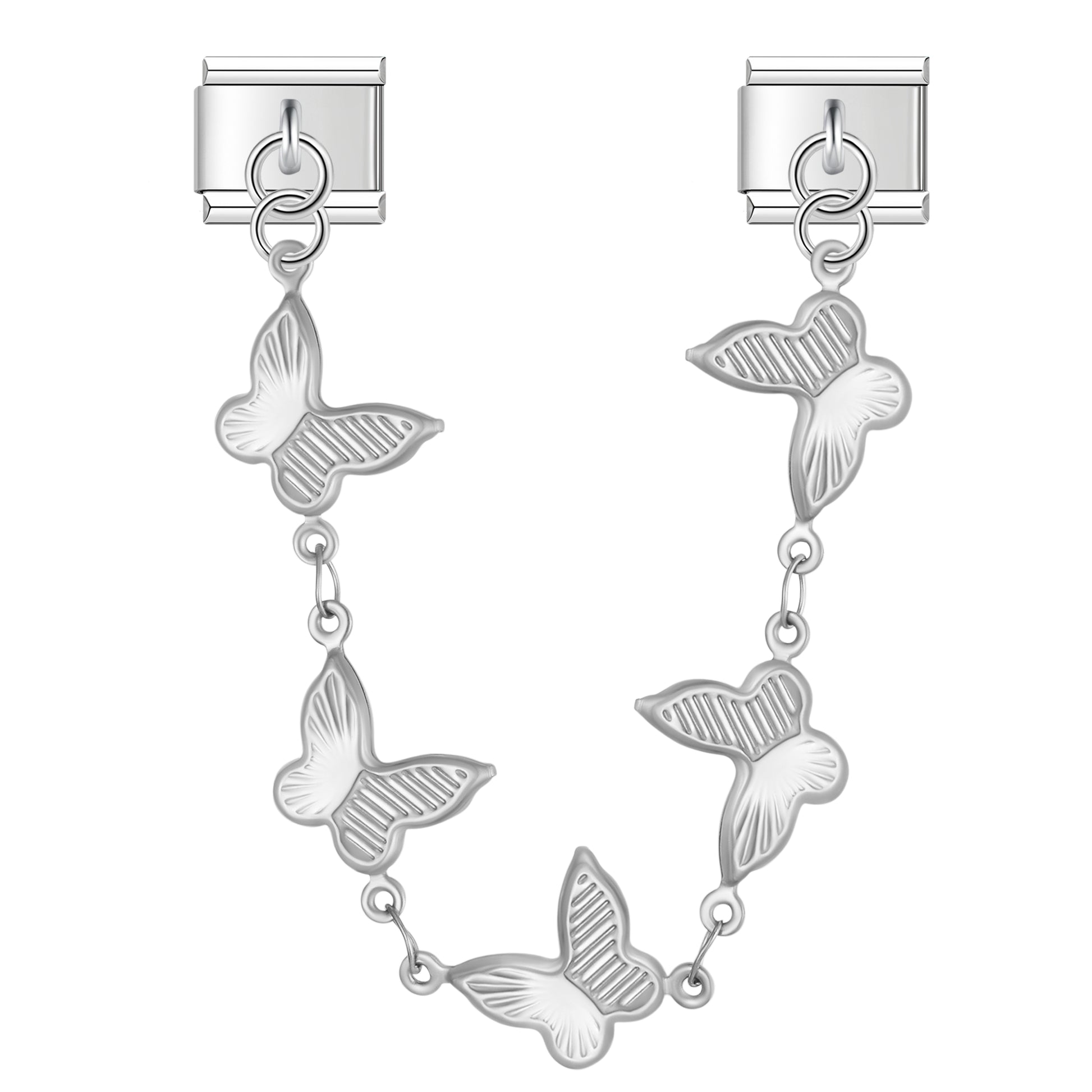 butterfly garden – Silver Chain Charm