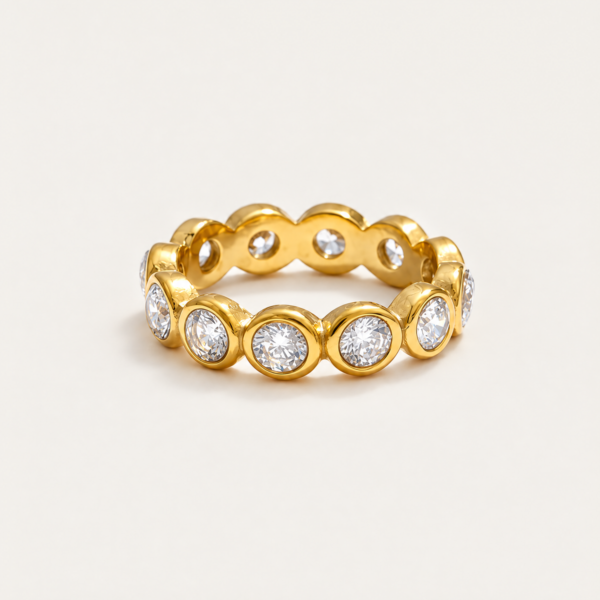 Halo Bezel Eternity Ring
