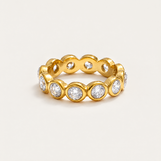 Halo Bezel Eternity Ring